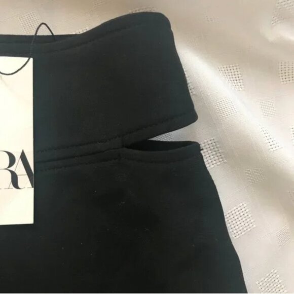 Zara Black Cutout Pencil Skirt Size XSMALL NEW WITH TAG! - Picture 4 of 4